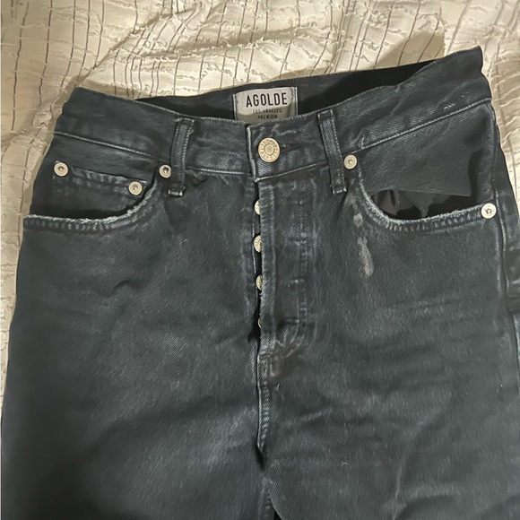 Agolde Denim - Black AGOLDE destroyed jeans